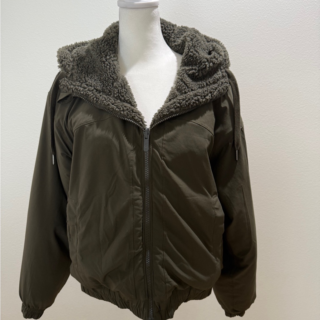 Lululemon Reversable Olive Green Sherpa-Lined Jacket